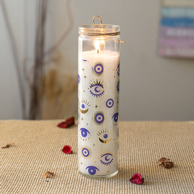 All Seeing Eye White Sage Glass Candle - Magick Magick.com
