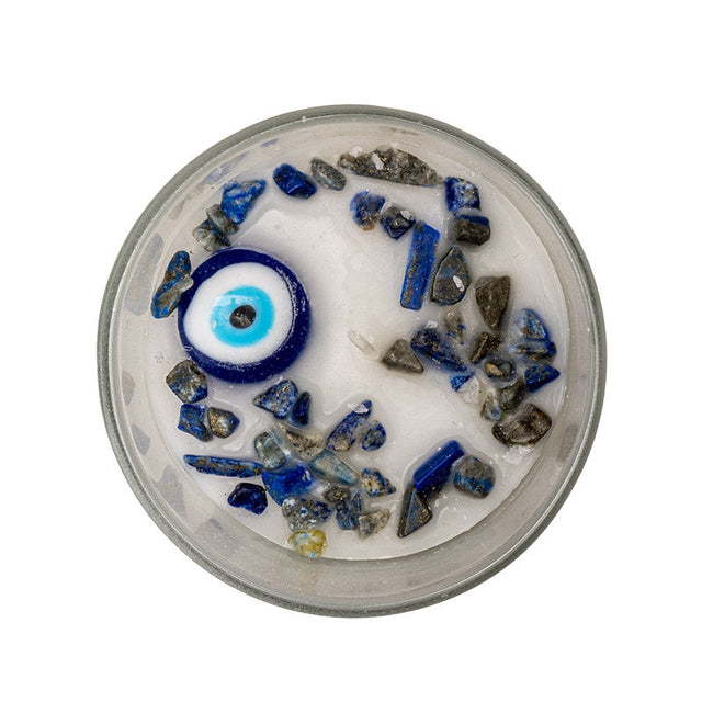 All Seeing Eye White Sage Protection Charm Candle - Magick Magick.com