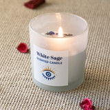 All Seeing Eye White Sage Protection Charm Candle - Magick Magick.com