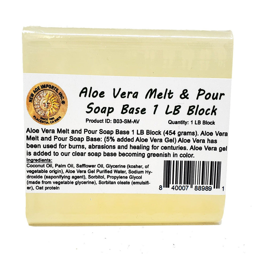 Aloe Vera Melt and Pour Block Soap Base from