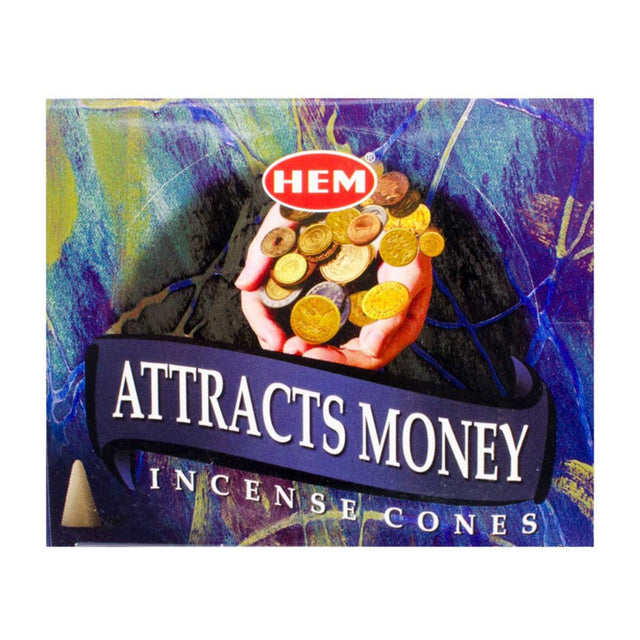 Attracts Money HEM Cone Incense (10 Cones) - Magick Magick.com