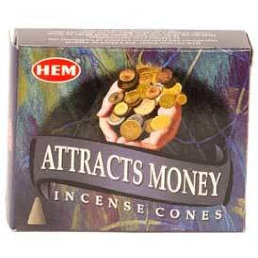 Attracts Money HEM Cone Incense (10 Cones) - Magick Magick.com