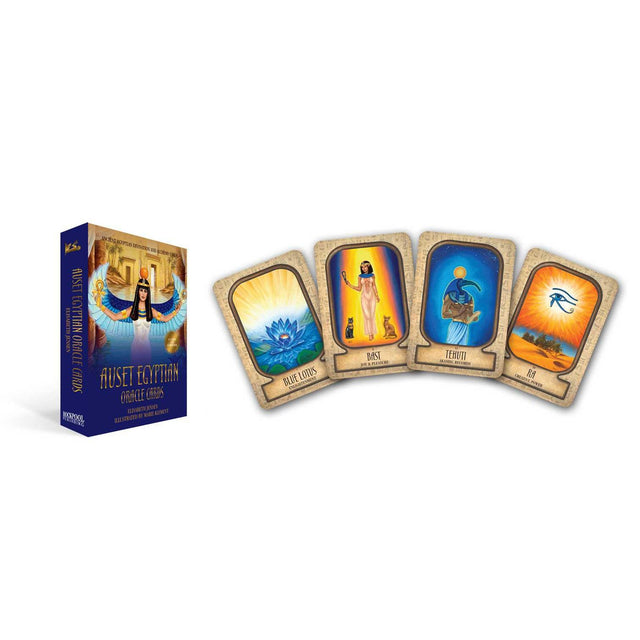 Auset Egyptian Oracle Cards by Elisabeth Jensen, Marie Klement - Magick Magick.com