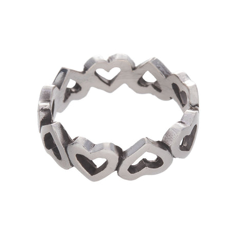 Band of Hearts Sterling Silver Ring - Magick Magick.com