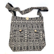 Beige & Black Woven Cotton Shoulder Bag - Magick Magick.com