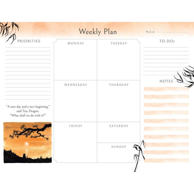 Big Panda and Tiny Dragon Weekly Planner Notepad by James Norbury - Magick Magick.com