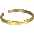 Brass & Copper Tibetan Cuff Engraved Bamboo Bracelet - Magick Magick.com