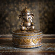 Bronze Ganesha Round Trinket Box - Magick Magick.com