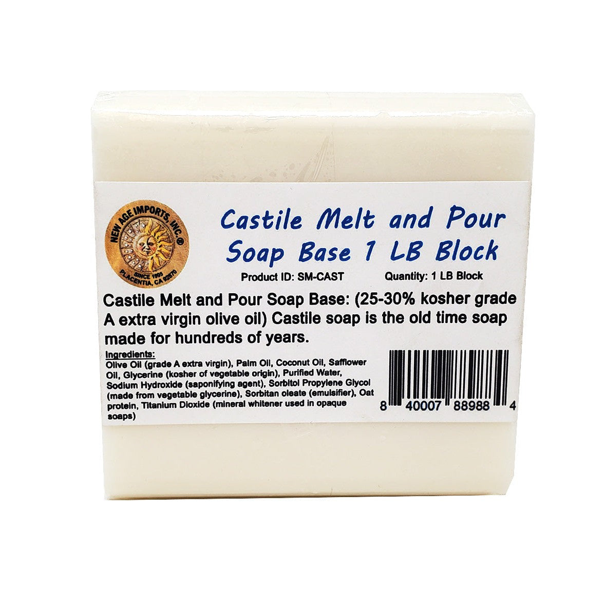 Oatmeal Melt and Pour Soap Base 1 LB Block (454 grams)