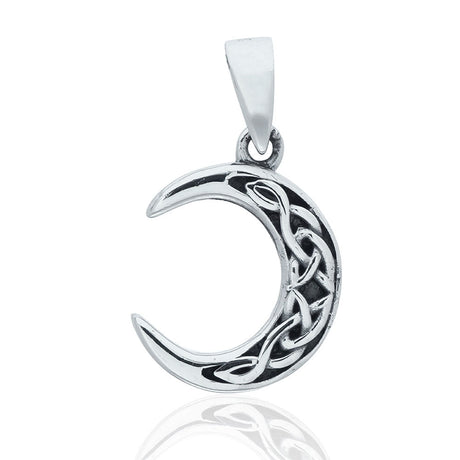 Celtic Night Moon Sterling Silver Pendant - Magick Magick.com
