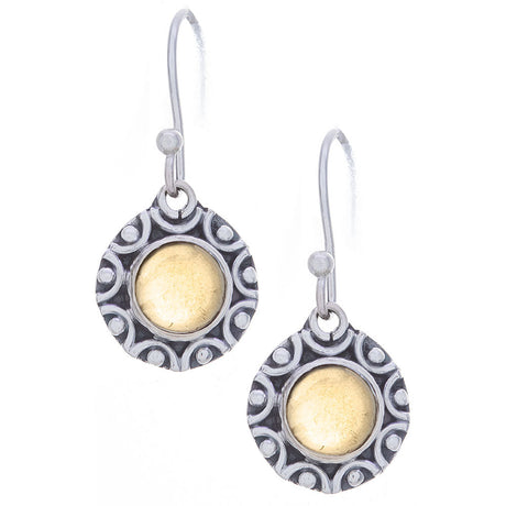Citrine Fancy Round Sterling Silver Earrings - Magick Magick.com