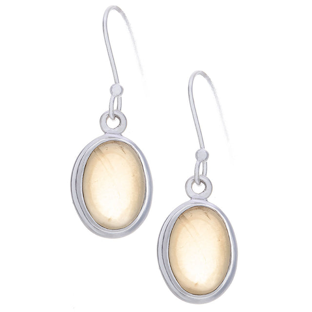Citrine Oval Sterling Silver Earrings - Magick Magick.com