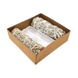 Cleansing Kit - 4" White Sage, Blue Sage, Selenite Sticks (Set of 4) - Magick Magick.com