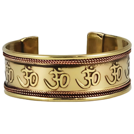 Copper & Brass Bracelet - Om - Magick Magick.com