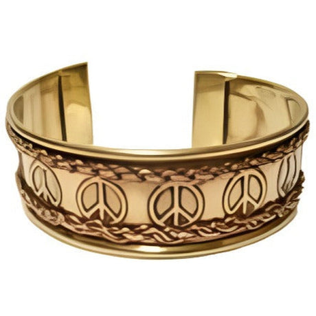 Copper & Brass Bracelet - Peace - Magick Magick.com