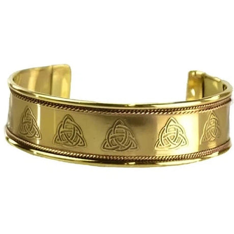 Copper & Brass Bracelet - Triquetra - Magick Magick.com