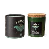 Dark Forest Luna Moth White Sage Candle - Magick Magick.com