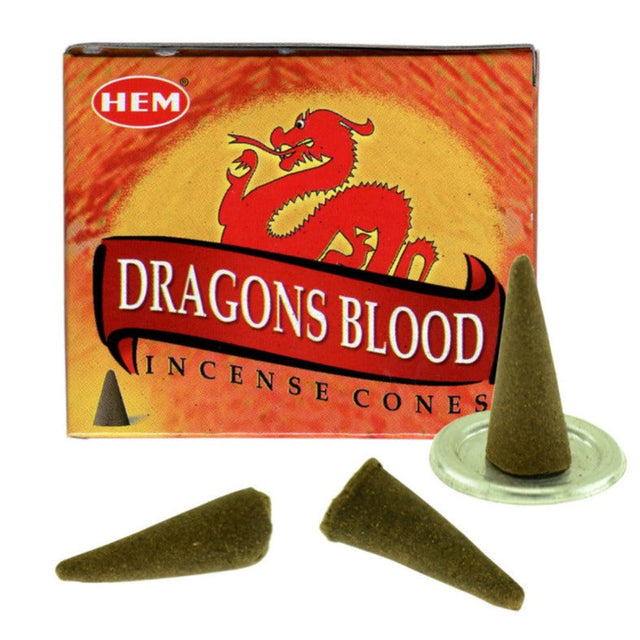 Dragon's Blood HEM Cone Incense (10 Cones) - Magick Magick.com