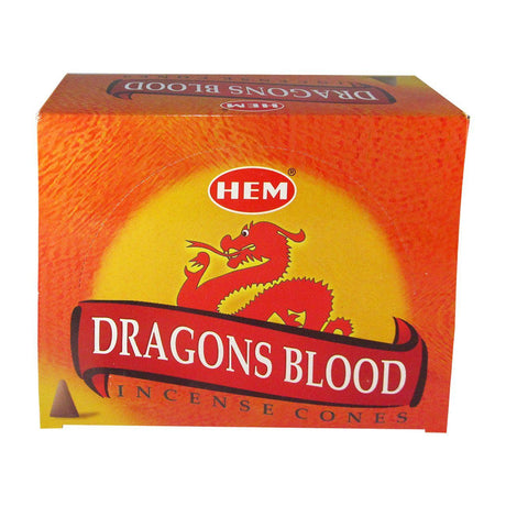 Dragon's Blood HEM Cone Incense (10 Cones) - Magick Magick.com