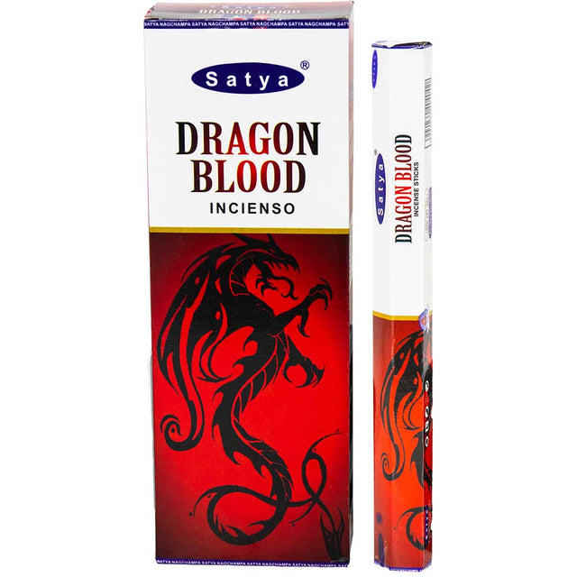 Dragon's Blood Satya Hexagonal Incense Sticks 20 gram - Magick Magick.com