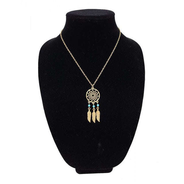 Dream Catcher Gold Metal Necklace - Magick Magick.com