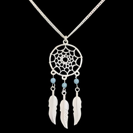 Dream Catcher Silver Metal Necklace - Magick Magick.com