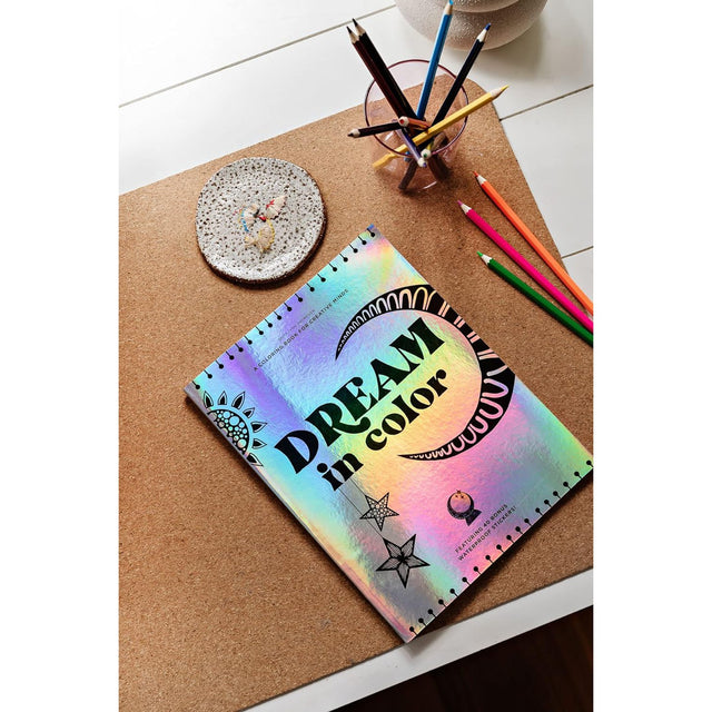 Dream in Color: A Coloring Book for Creative Minds (Featuring 40 Bonus Waterproof Stickers!) by Brita Lynn Thompson - Magick Magick.com