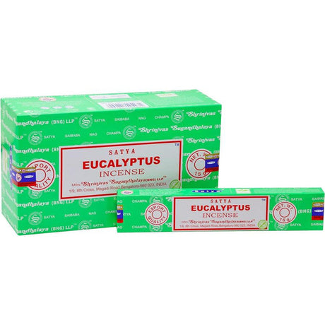 Eucalyptus Satya Incense Sticks 15 gram - Magick Magick.com
