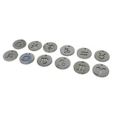 Flat Round Horoscope Sign Charms (Set of 12) - Magick Magick.com