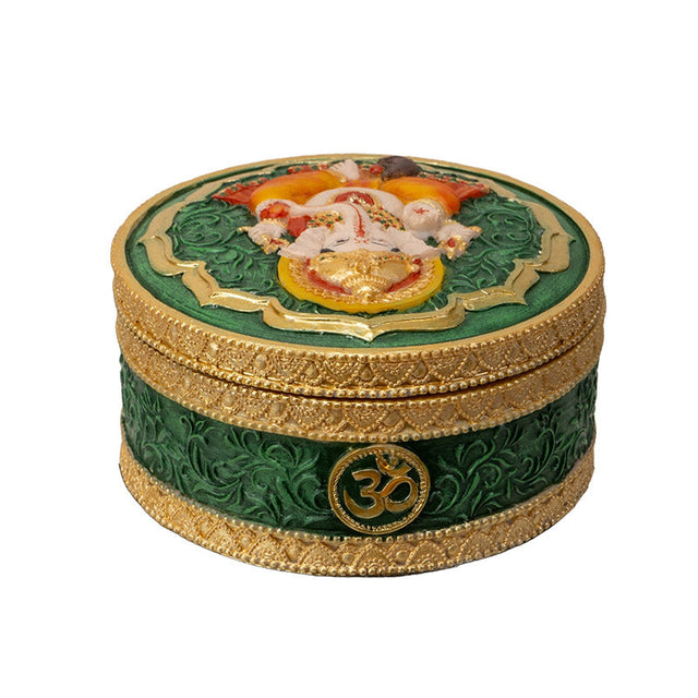 Ganesha Round Trinket Box - Magick Magick.com