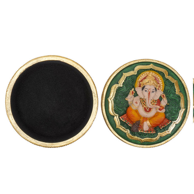 Ganesha Round Trinket Box - Magick Magick.com