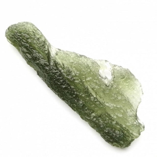 Genuine Moldavite Angel Chime Rough Gemstone - 6.6 grams / 33 ct (58 x 23 x 5 mm) - Magick Magick.com