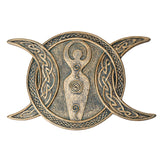 Gold Triple Moon Goddess Stick Incense Burner Holder - Magick Magick.com