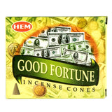 Good Fortune HEM Cone Incense (10 Cones) - Magick Magick.com