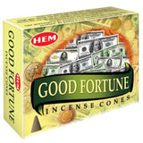 Good Fortune HEM Cone Incense (10 Cones) - Magick Magick.com