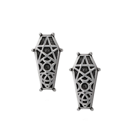 Hex Coffin Stud Earrings - Magick Magick.com