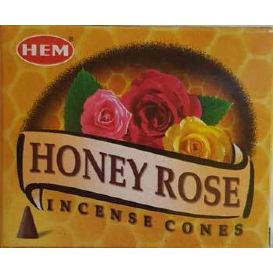 Honey Rose HEM Cone Incense (10 Cones) - Magick Magick.com