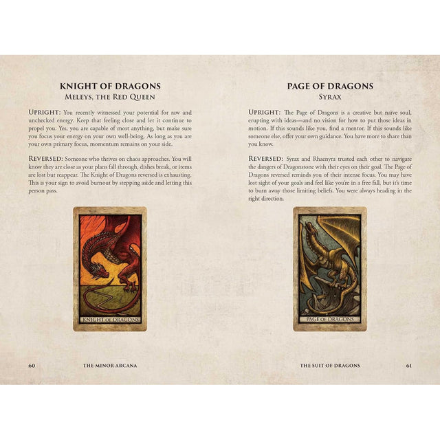 House of the Dragon Tarot Deck and Guidebook (Officially Licensed) by Erica Davis, Tomas Hijo - Magick Magick.com