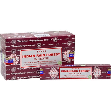 Indian Rain Forest Satya Incense Sticks 15 gram - Magick Magick.com