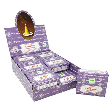 Lavender Satya Dhoop Incense Cones (12 Pack) - Magick Magick.com