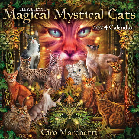 Llewellyn's 2024 Magical Mystical Cats Calendar by Llewellyn - Magick Magick.com