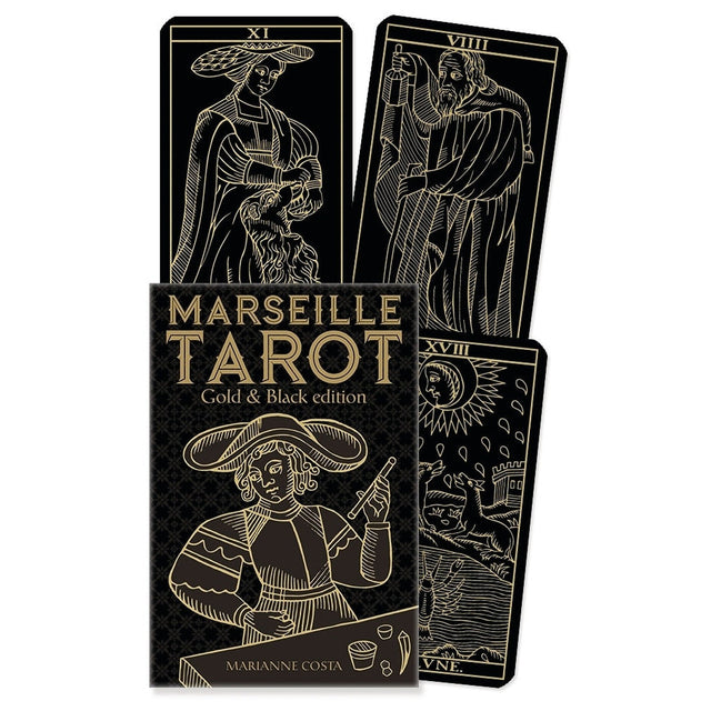 Marseille Tarot - Gold and Black Edition by Marianne Costa - Magick Magick.com