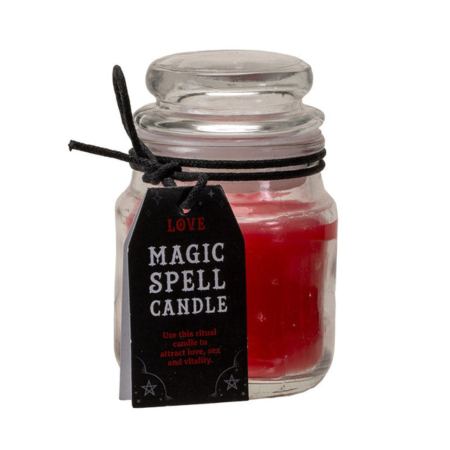 Mini Spell Glass Jar Candle - Love (Red Rose) - Magick Magick.com