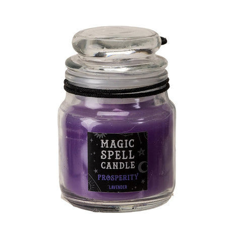 Mini Spell Glass Jar Candle - Prosperity (Lavender) - Magick Magick.com