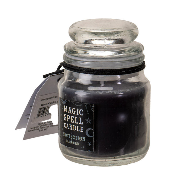 Mini Spell Glass Jar Candle - Protection (Black Opium) - Magick Magick.com