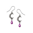 Moon Crystal Earrings - Purple - Magick Magick.com