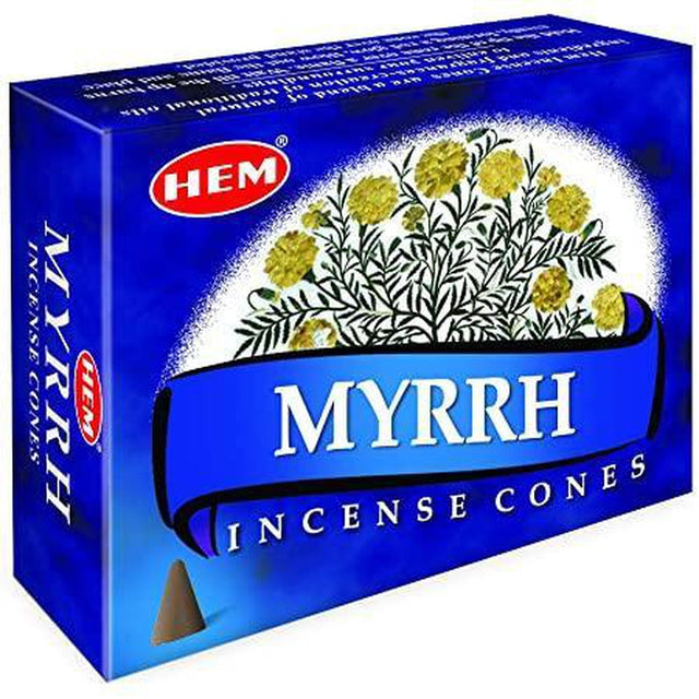 Myrrh HEM Cone Incense (10 Cones) - Magick Magick.com