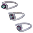 Mystic Topaz Fancy Reverse Sterling Silver Ring (Assorted Shape) - Magick Magick.com