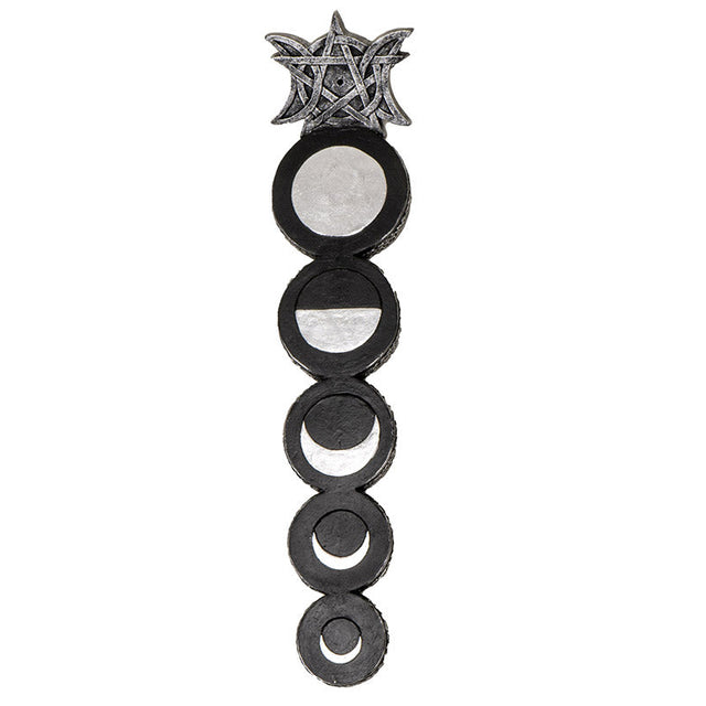 Mystic Triple Moon Pentagram Stick Incense Burner Holder - Magick Magick.com