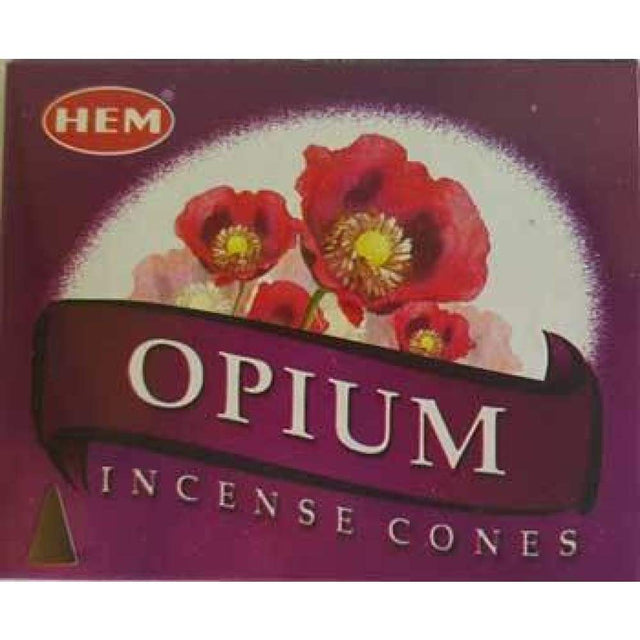 Opium HEM Cone Incense (10 Cones) - Magick Magick.com